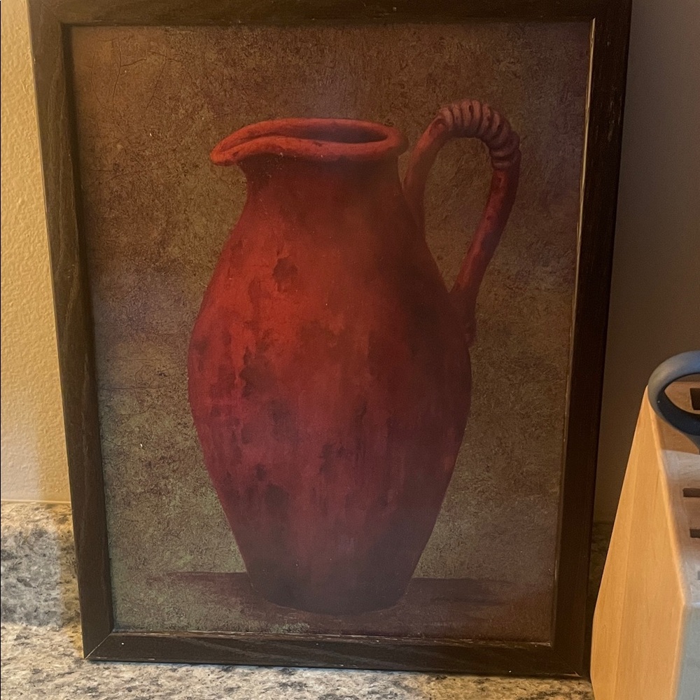 Rustic Red Pitcher Art Print